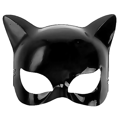 Máscara Mulher Gato Plástico Brilhante A12