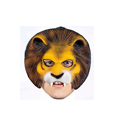 Máscara Látex Leão Metade