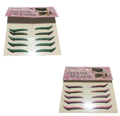 Delineado Glitter e Strass