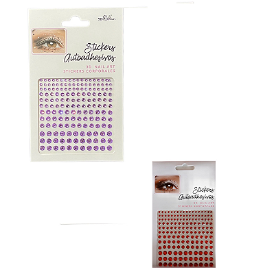 Cartela Strass Bolinhas 3D