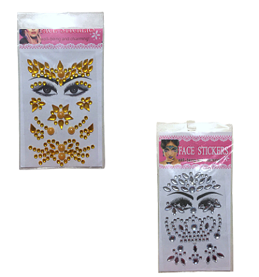Strass Cartela Face Stickers
