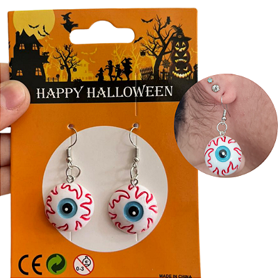 Brincos Olhos de Halloween
