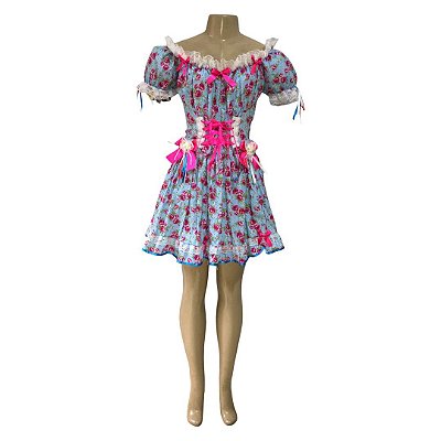Vestido Junino Luxo Ajustável