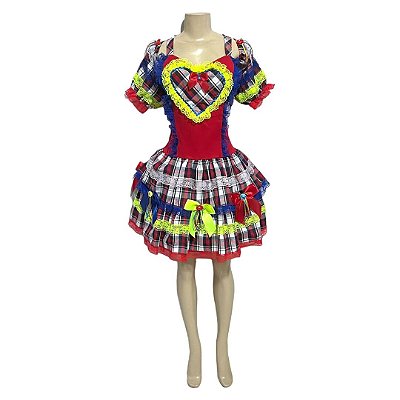 Vestido Junino Luxo Cerejeira