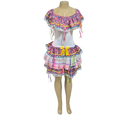Vestido Junino Kamile Florido