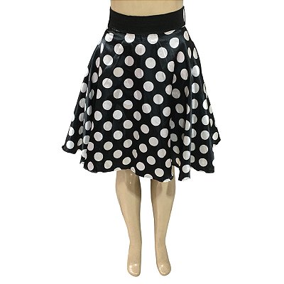Anos 60 Saia Longa Preta Bola Gd Rendas - SOMENTE ALUGUEL