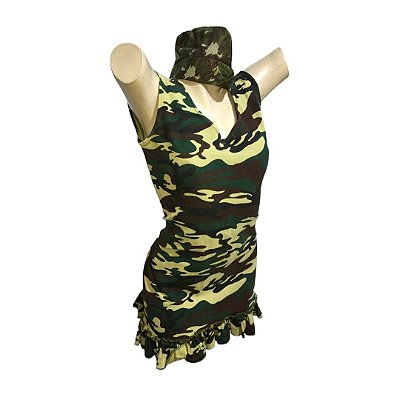Exército Vestido Plus - SOMENTE ALUGUEL