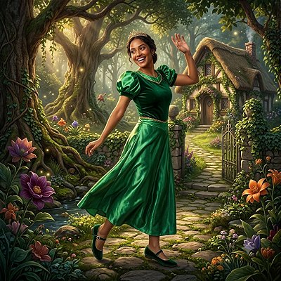 Fantasia Fiona Manga Curta Adulto - SOMENTE ALUGUEL
