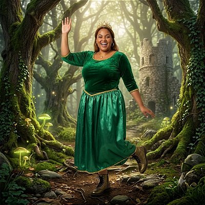 Fantasia Fiona Veludo Adulto - SOMENTE ALUGUEL