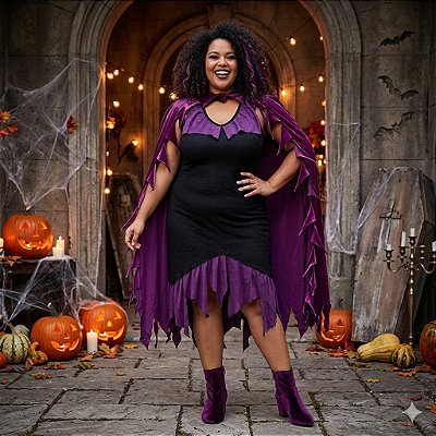Fantasia Rainha Das Trevas Plus Adulto - SOMENTE ALUGUEL