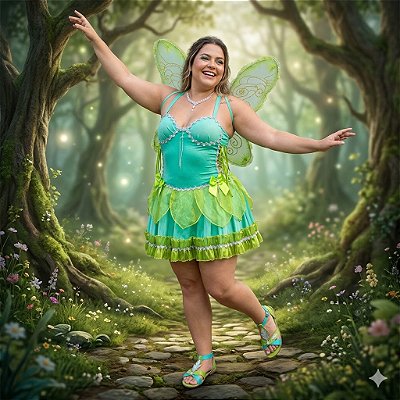 Fantasia Sininho Bolero Plus Adulto - SOMENTE ALUGUEL