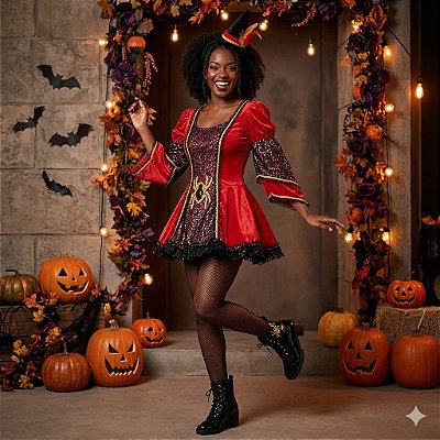 Fantasia Vampira Aranha Adulto - SOMENTE ALUGUEL