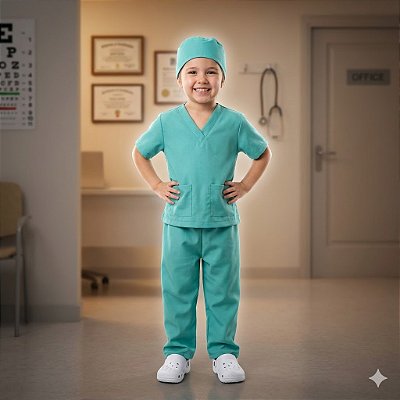 Fantasia Infantil Pijama Cirúrgico Médico