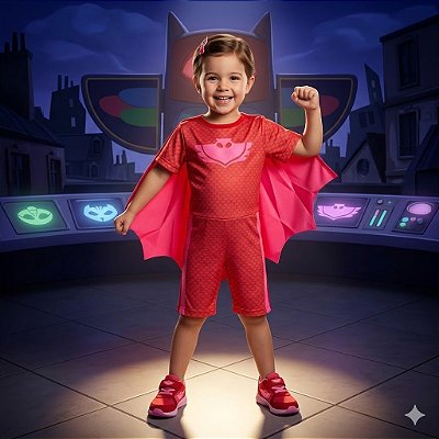 Fantasia Infantil Corujita Macacão Estampada