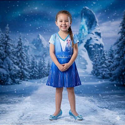 Fantasia Infantil Elsa Estampada (2)