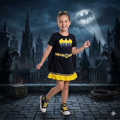 Fantasia Infantil Batgirl Estampada (4)