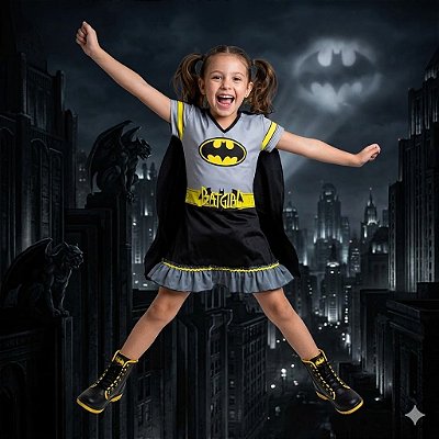 Fantasia Infantil Batgirl Estampada (3)