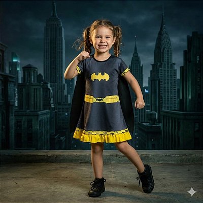 Fantasia Infantil Batgirl Estampada (2)