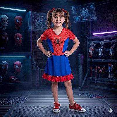 Fantasia Infantil Mulher Aranha Estampada (2)