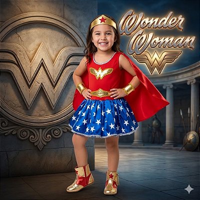 Fantasia Infantil Mulher Maravilha Colan