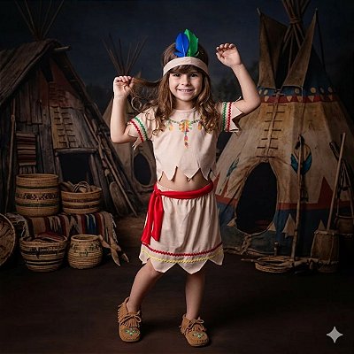 Fantasia Infantil Indígena Leg