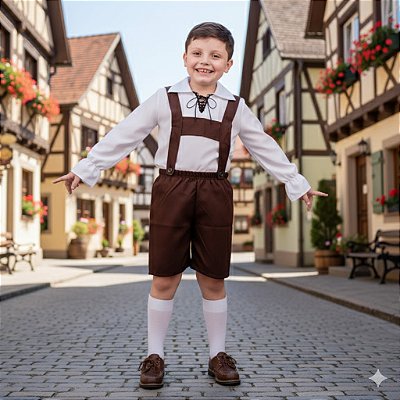 Fantasia Infantil Alemão Curto Leg