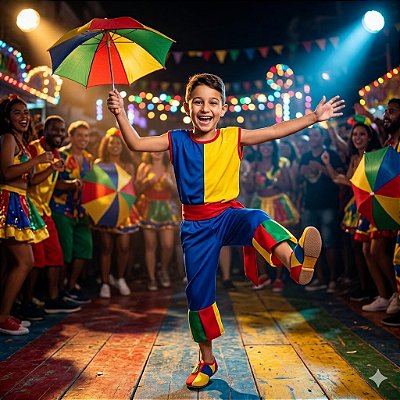 Fantasia Infantil Frevo Masculino Leg