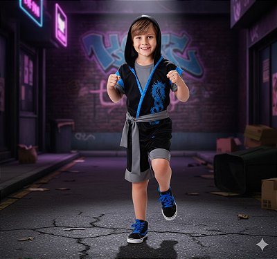 Fantasia Infantil Ninja Curto Leg