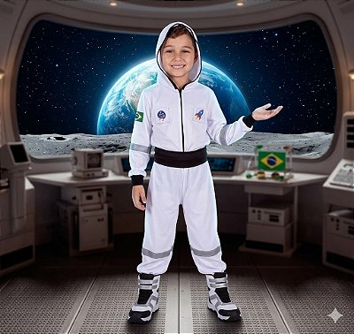 Fantasia Infantil Astronauta Comprido Leg
