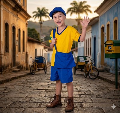 Fantasia Infantil Carteiro Leg