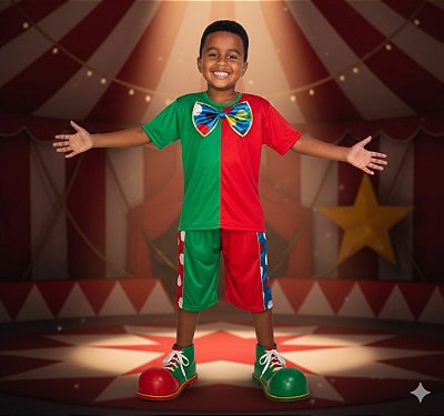 Fantasia Infantil Palhaço Conjunto Leg