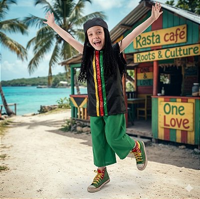 Fantasia Infantil Jamaicano Fan