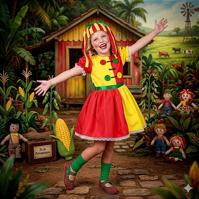 Fantasia Infantil Emília Feminina Fan