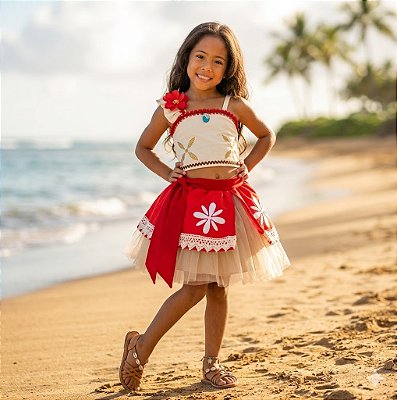 Fantasia Infantil Havaiana Feminina Fan