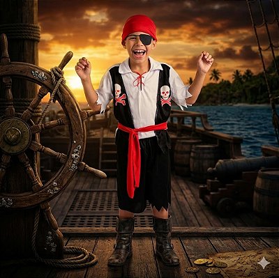 Fantasia Infantil Pirata Masculino Muv