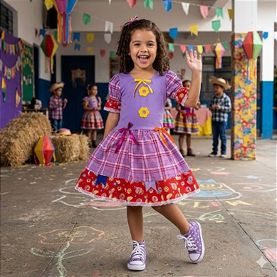 Fantasia Infantil Festa Junina - Flores e Doces BM