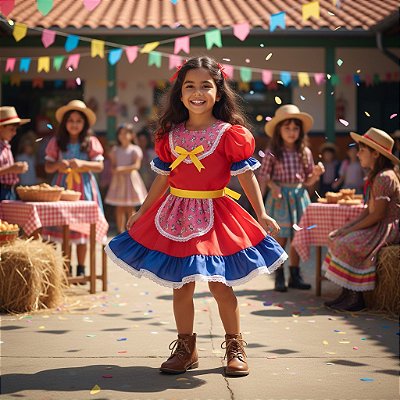 Fantasia Infantil Festa Junina Feminino - Carlotinha