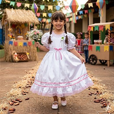 Fantasia Infantil Festa Junina Feminino Noivinha 11
