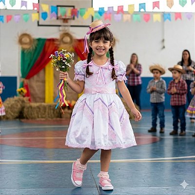 Fantasia Infantil Festa Junina Feminino Noivinha 19