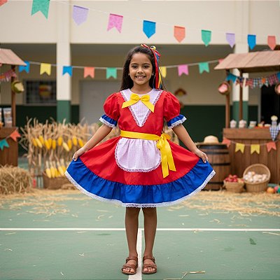 Fantasia Infantil Festa Junina Feminino - Rendinhas Smp