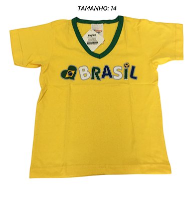 Camiseta Brasil Glitter Infantil