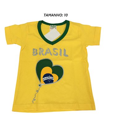 Camiseta Brasil Balão Infantil