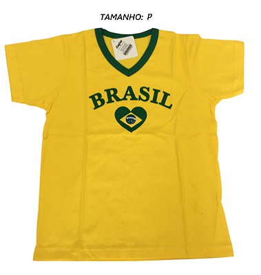 Camiseta Coração Brasil Adulto