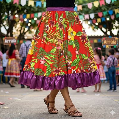 Saia Carimbó Adulto Festa Junina