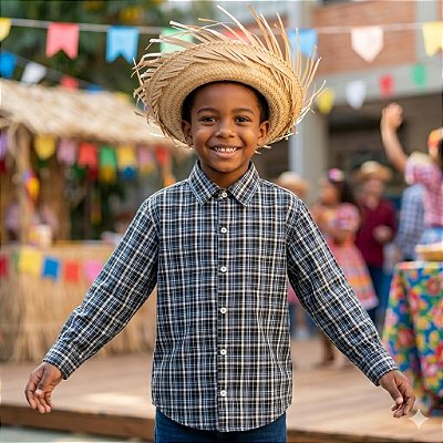 Camisa Xadrez Infantil Festa Junina Masq