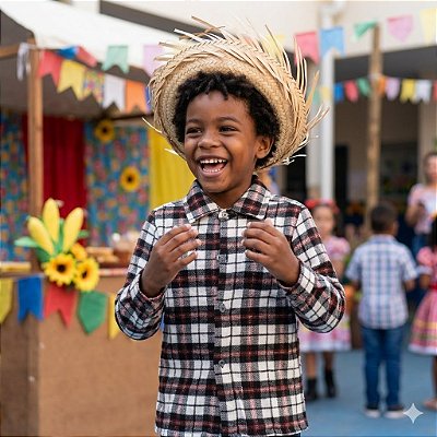 Camisa Xadrez Infantil Flanelada Festa Junina 1748 Leg (4 ao 10)