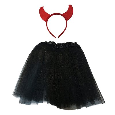Kit Diabinha Veludo c/ Saia