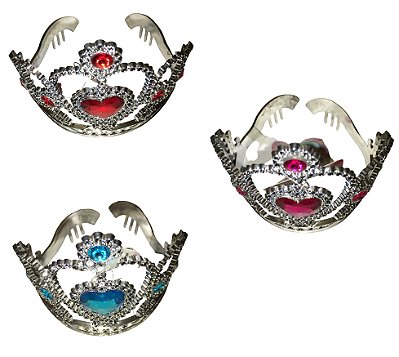 Tiara Princesa Prata c/ Pente