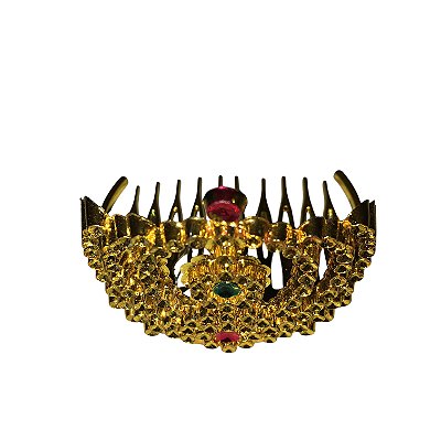Tiara Mini Coroa de Pente Ouro