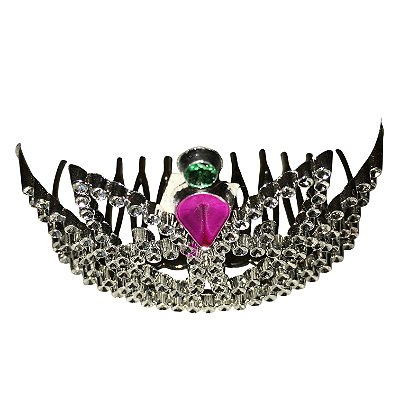 Tiara Mini Coroa Pontas prata